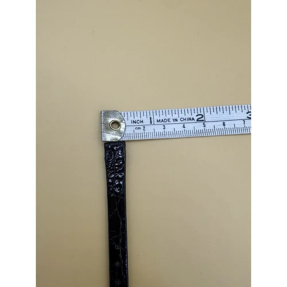 10mm KREISLER Genuine CROCODILE BLACK NOS Vintage Watch Band & Gold-Tone Buckle
